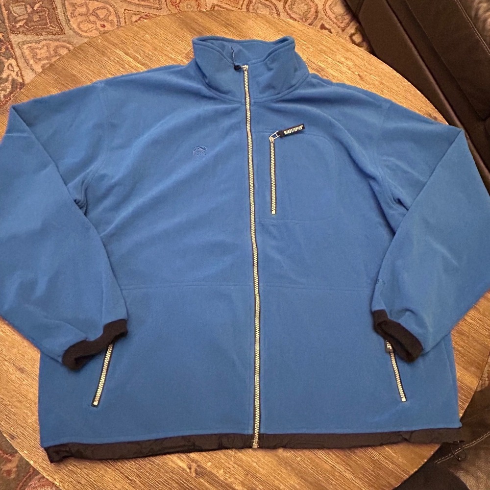 AFRC Men's Blue‎ Fleece Jacket Windstopper Full Zip Size 2XL
